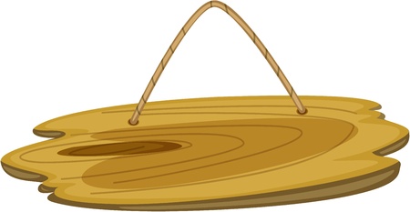 illustration of a wooden board on a white backgroundのイラスト素材
