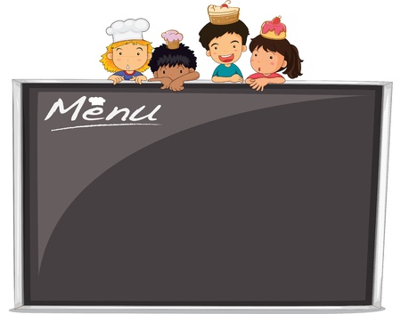 Illustration of blank menu on whiteのイラスト素材