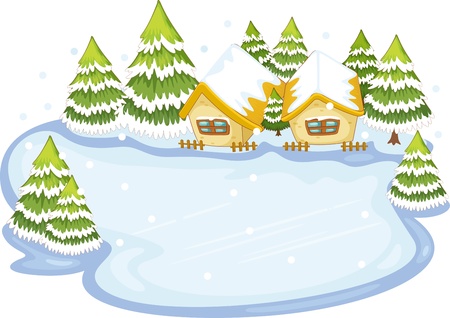 Empty camp ground illustration on whiteのイラスト素材