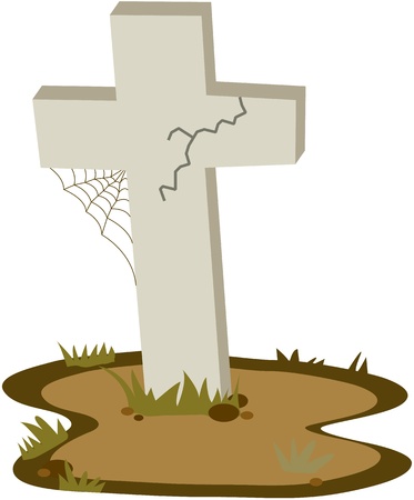 illustration of cross on whiteのイラスト素材