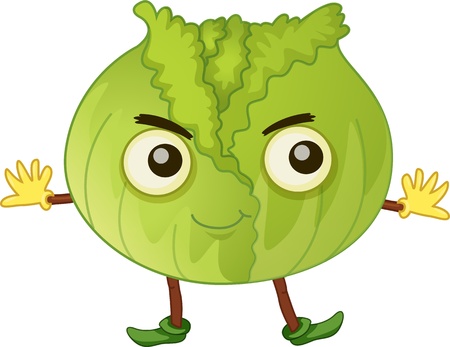 illustration of vegetable on whiteのイラスト素材