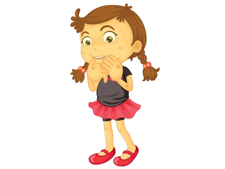 Child illustration on a white backgroundのイラスト素材