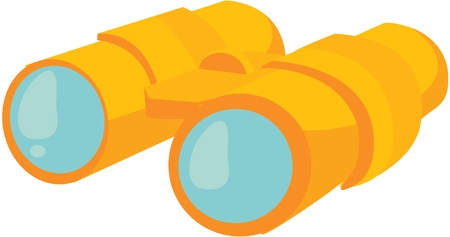 illustration of binocular on whiteのイラスト素材