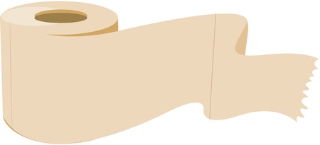illustration of tissue paper roll on whiteのイラスト素材