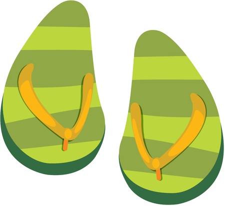 illustration of slippers on whiteのイラスト素材