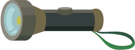 illustration of torch on whiteのイラスト素材