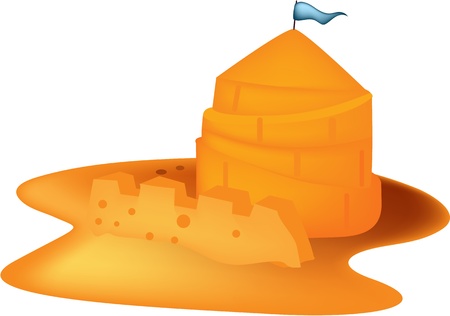 illustration of fort on whiteのイラスト素材