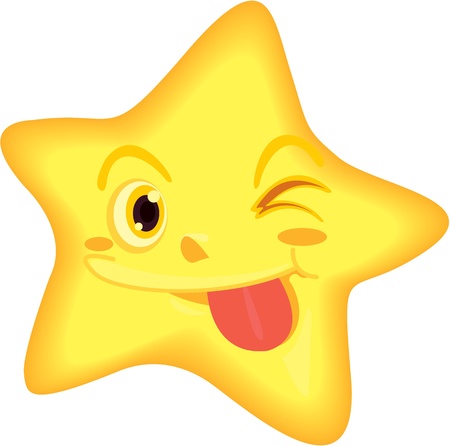 illustration of star on whiteのイラスト素材