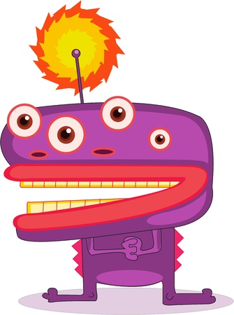 Illustration of  a cartoon character on whiteのイラスト素材