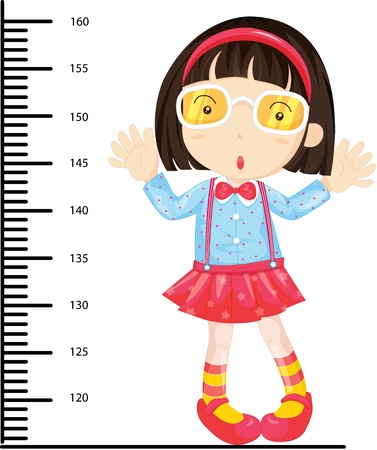 Illustration of  a girl on whiteのイラスト素材