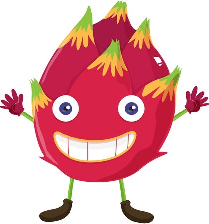 illustration of red vegetable on whiteのイラスト素材