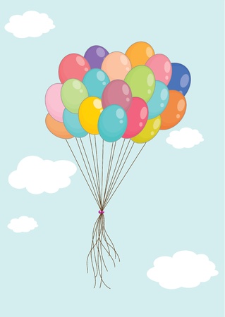 illustration of a balloons on whiteのイラスト素材