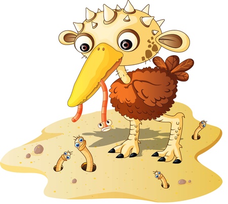 Illustration of  a cartoon character on whiteのイラスト素材