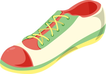 illustration of shoe on whiteのイラスト素材