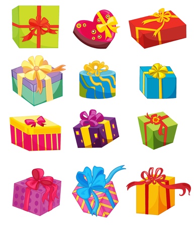 Illustration of presents on white Illustration of presents on white