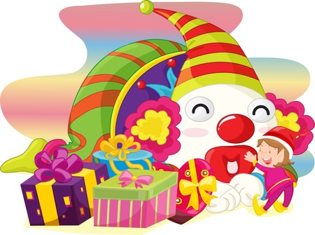 clown taking a napのイラスト素材