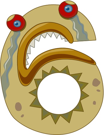 illustration of cartoon numberのイラスト素材