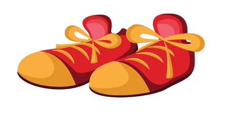 illustration of pair of shoes on whiteのイラスト素材
