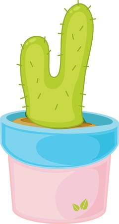 Illustration of cactus in a potのイラスト素材