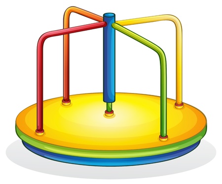 Isolated illustration of play equipment - spinnerのイラスト素材