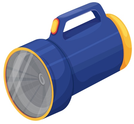 Flashlight on a white backgroundのイラスト素材