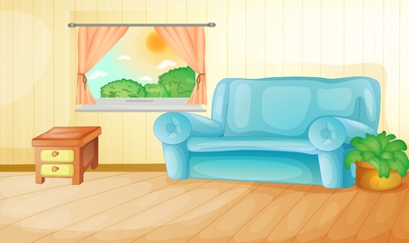 Interior of a house living roomのイラスト素材