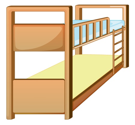 Illustration of an isolated bunk bedのイラスト素材