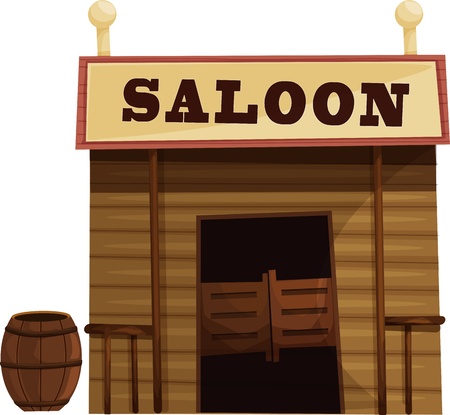 Illustration of saloon in the wild westのイラスト素材