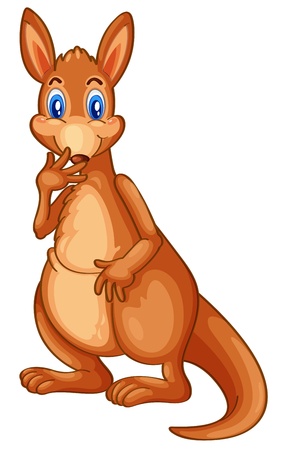 Illustration of a cartoon character kangarooのイラスト素材