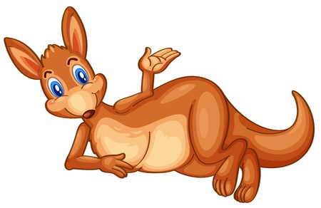 Illustration of a cartoon character kangarooのイラスト素材