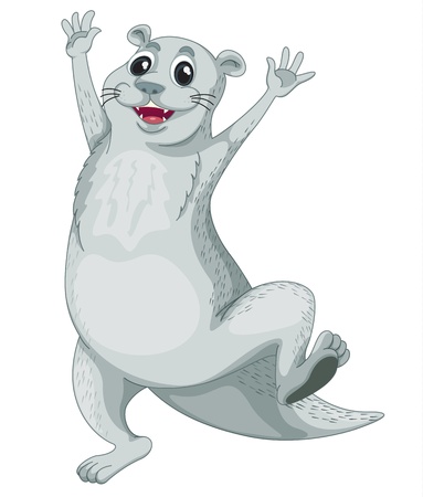 Illustration of an isolated otterのイラスト素材