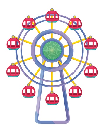 Illustration of a ferris wheelのイラスト素材