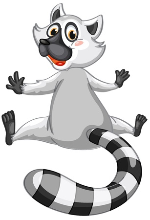 Illustration of a comical lemurのイラスト素材
