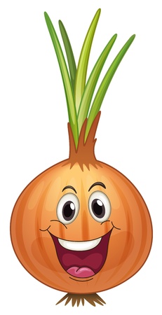 Illustration of a comical onionのイラスト素材