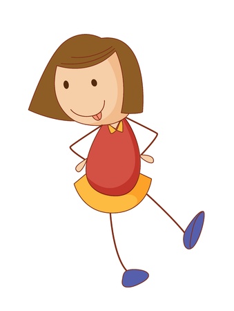 Illustration of a cute girlのイラスト素材