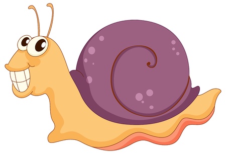 Illustration of a comical snailのイラスト素材