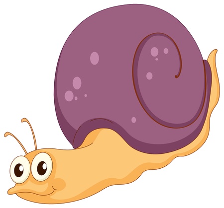illustration of a comical snailのイラスト素材