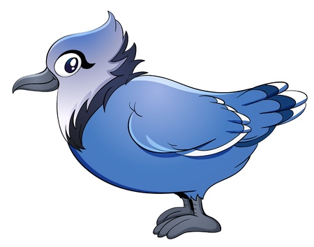 Illustration of a pigeon on whiteのイラスト素材