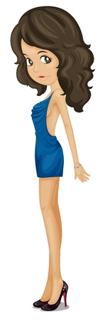 Illustration of a fashionable womanのイラスト素材