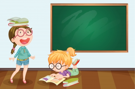 Illlustration of kids in the classroomのイラスト素材