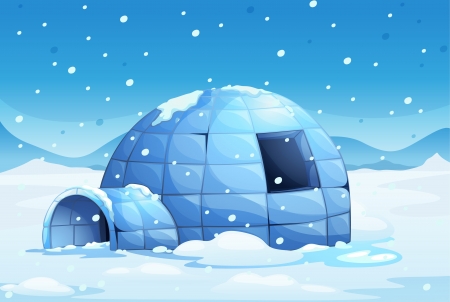 Illustration of an icy iglooのイラスト素材