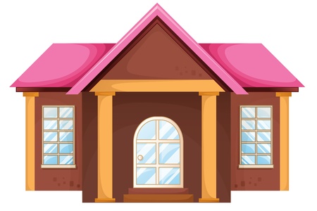 illustration of a house on a white backgroundのイラスト素材