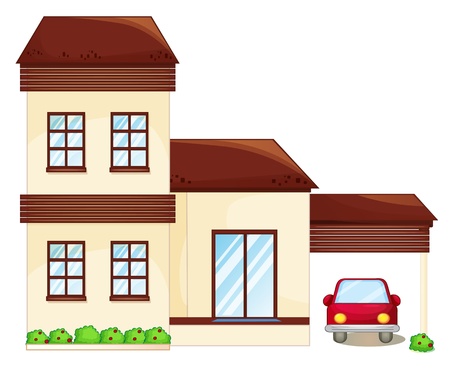 illustration of a house on a white backgroundのイラスト素材