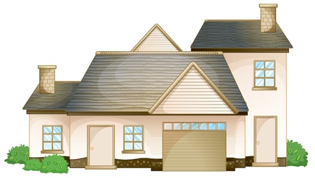 illustration of a house on a white backgroundのイラスト素材
