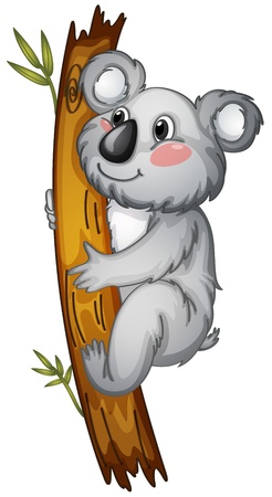 illustration of a white bear on a white backgroundのイラスト素材