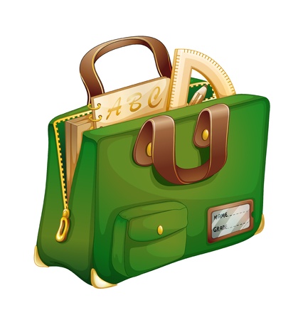 illustration of a school bag on a white backgroundのイラスト素材