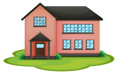 illustration of a house on a white backgroundのイラスト素材