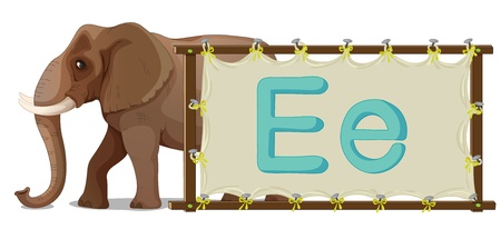 Alphabet letter illustration on a brown canvasのイラスト素材
