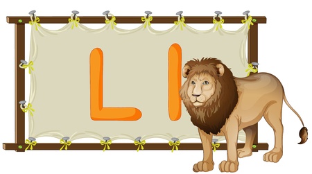 Alphabet letter illustration on a brown canvasのイラスト素材