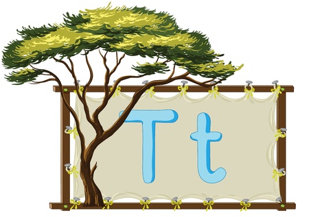 Alphabet letter illustration on a brown canvasのイラスト素材